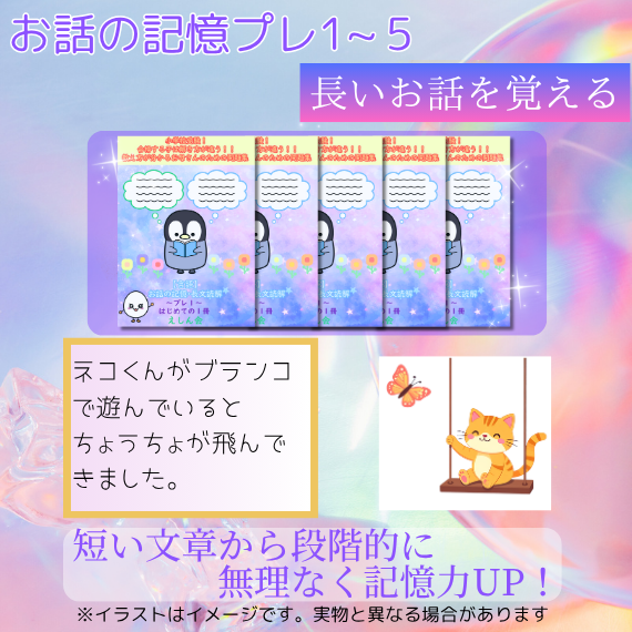 お話の記憶～スタートセット7冊：特許取得の小学校受験自宅学習専用 